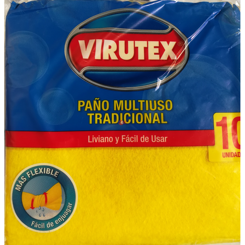 Paño Multiuso Tradicional x10 Unidades - Virutex