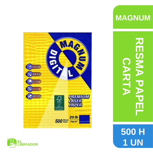 Resma Papel Fotocopia Carta 75 GR 500 Hojas - Magnum
