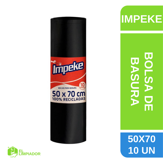 Bolsa de Basura 50x70 Cm 10 Unidades - Impeke