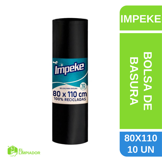 Bolsa de Basura 80x110 Cm 10 Unidades - Impeke