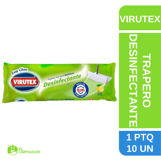 Trapero Húmedo Desinfectante aroma Limón 10 Unidades - Virutex