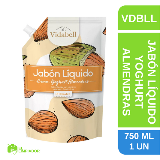 Jabón Líquido Doypack Yoghurt y Almendras 750 ML - Vidabell
