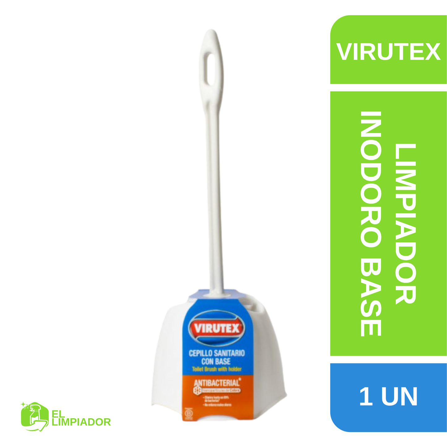 Escobilla para Inodoro Antibacterial con Base - Virutex