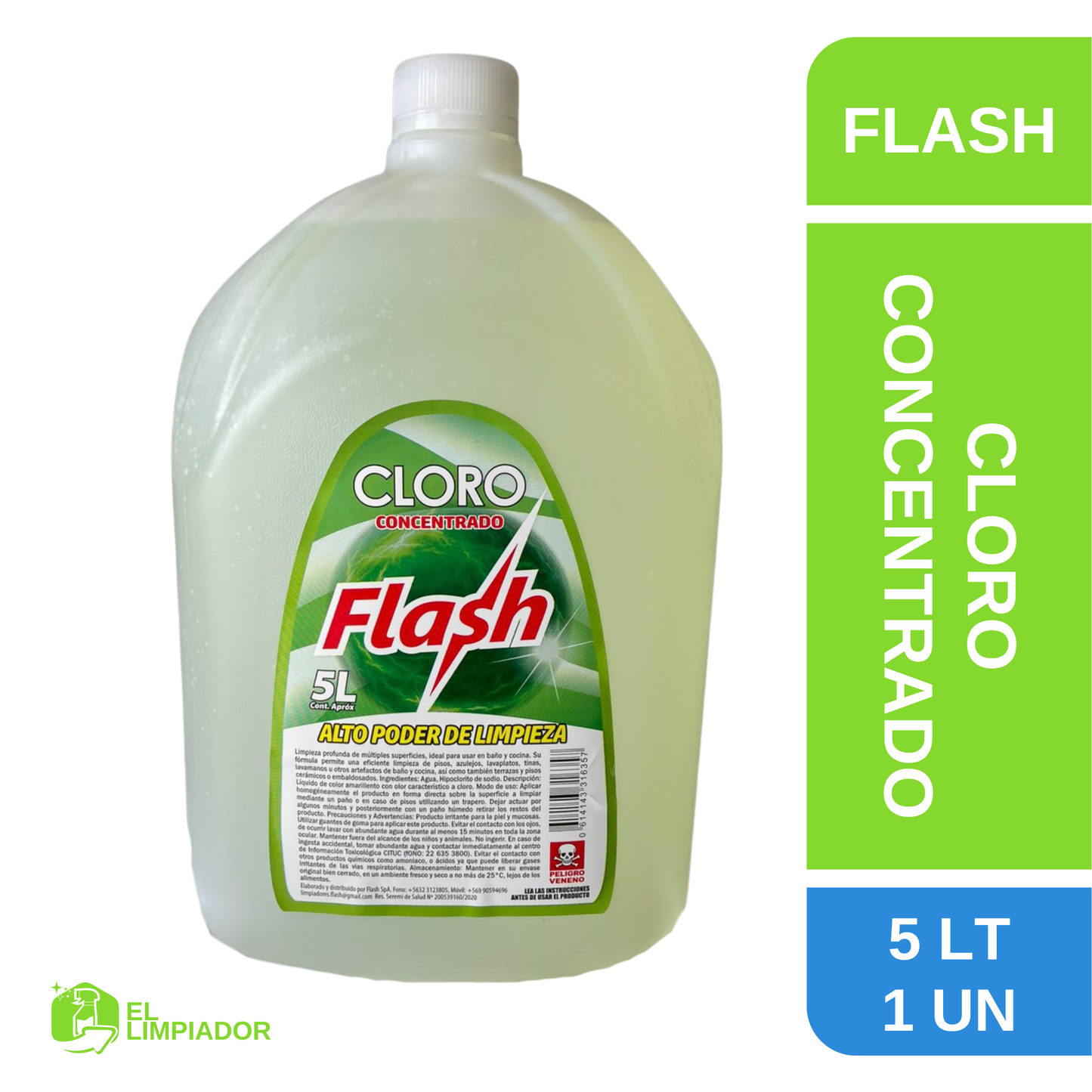 Cloro Concentrado 5 LT - Flash