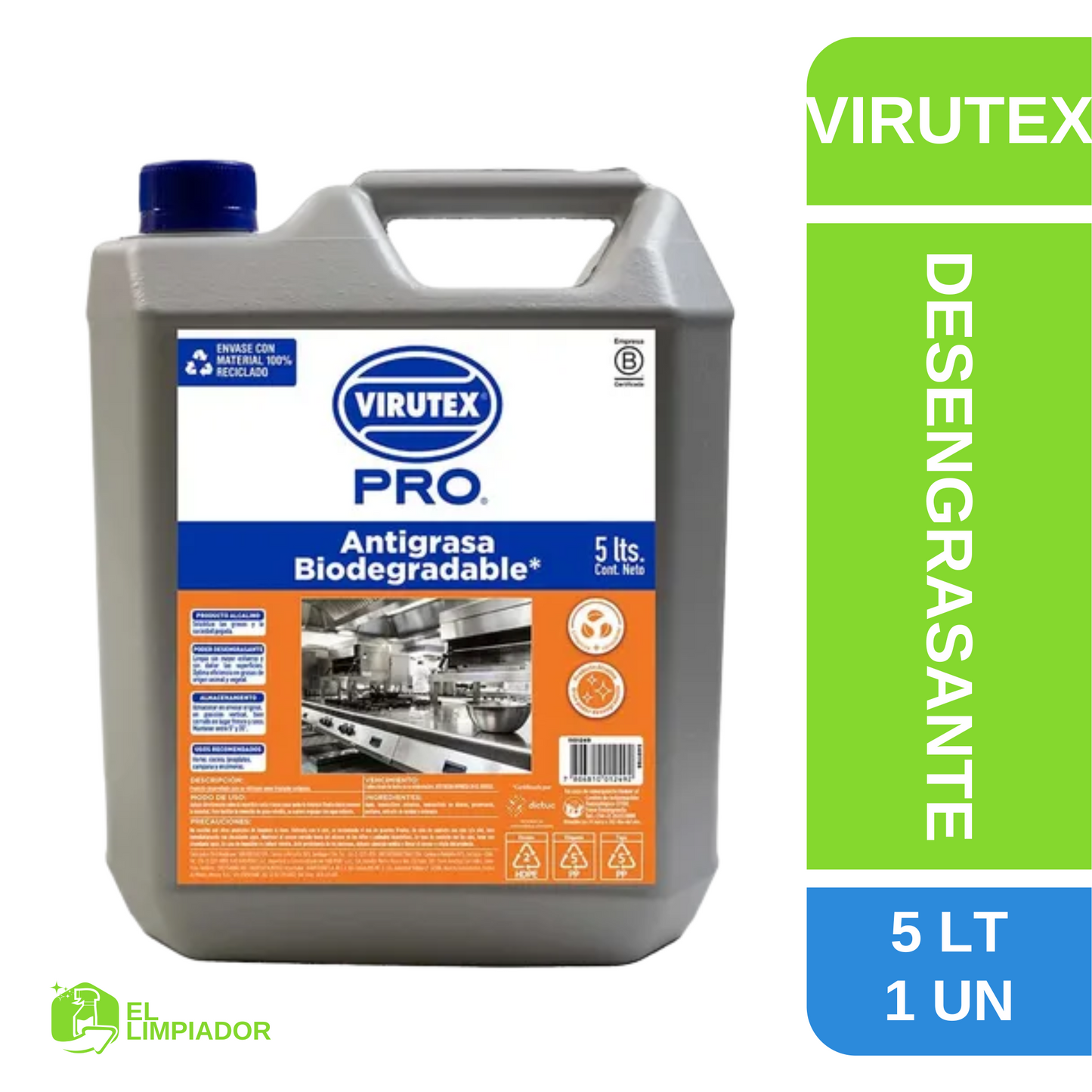 Desengrasante Biodegradable 5 LT - Virutex Pro