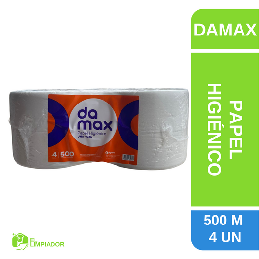 Higiénico Damax Hoja Simple 4x500 Metros