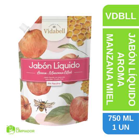 Jabón Líquido Doypack Manzana Miel 750 ML - Vidabell