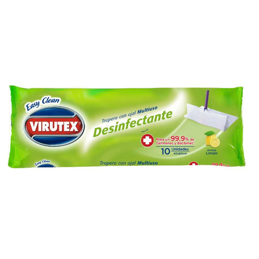 Trapero Húmedo Desinfectante aroma Limón 10 Unidades - Virutex