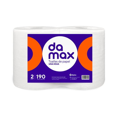 Toalla Papel Damax Hoja Simple 2x190 Metros