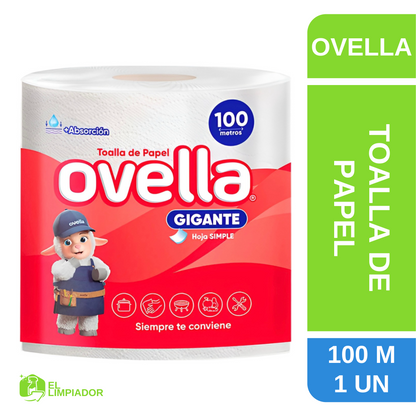 Toalla Papel Hoja Simple 100 Metros - Ovella