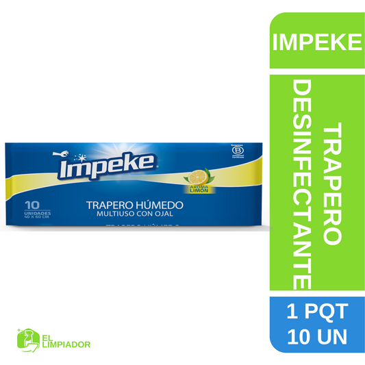 Trapero Húmedo aroma Limón 10 Unidades - Impeke