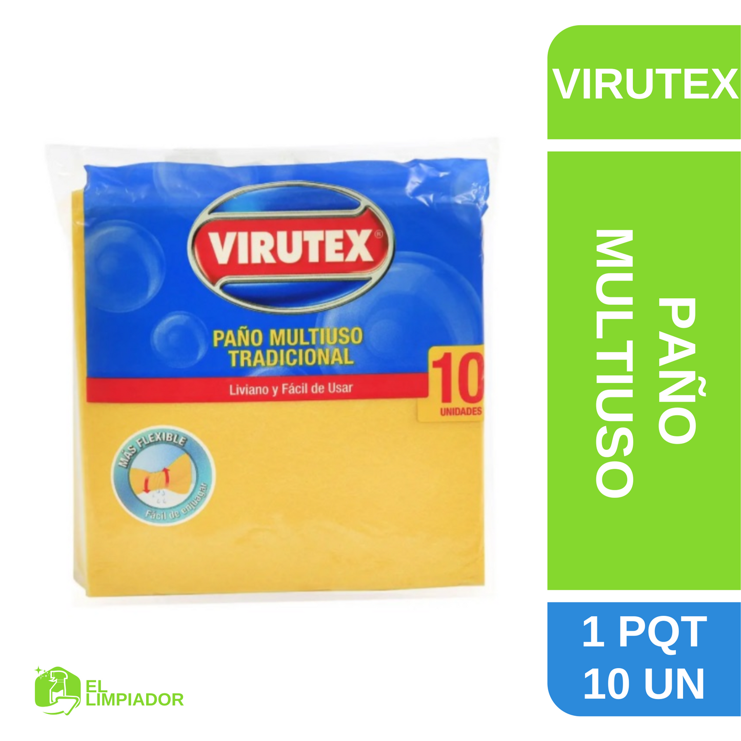 Paño Multiuso Tradicional x10 Unidades - Virutex