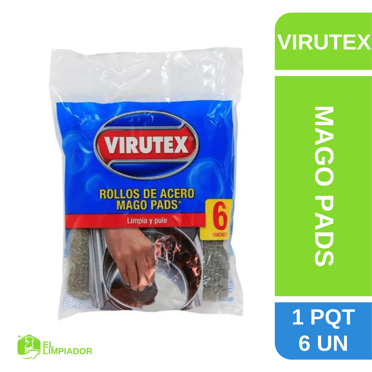 Mago Pads S/Jabón x6 Unidades - Virutex