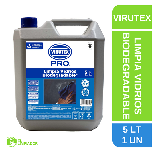 Limpiavidrios Biodegradable 5 LT - Virutex Pro