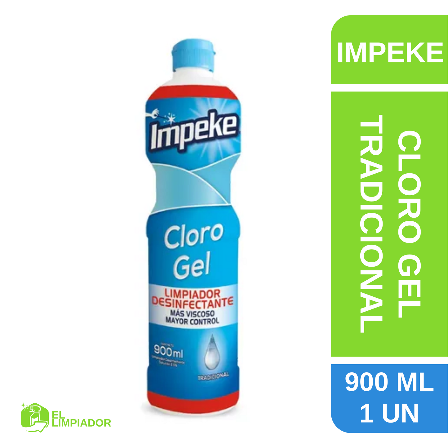 Cloro Gel Tradicional 900 ML - Impeke