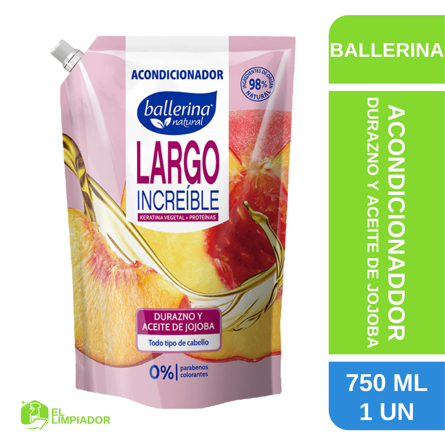 Acondicionador Largo Increíble Doypack 750 ML - Ballerina