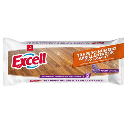 Trapero 2en1 Limpiador+Abrillantador 10 Unidades - Excell