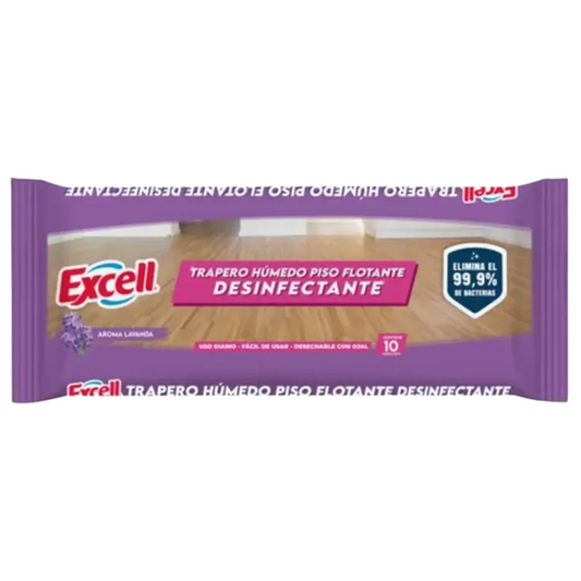 Trapero Húmedo Piso Flotante Lavanda 10 Unidades - Excell