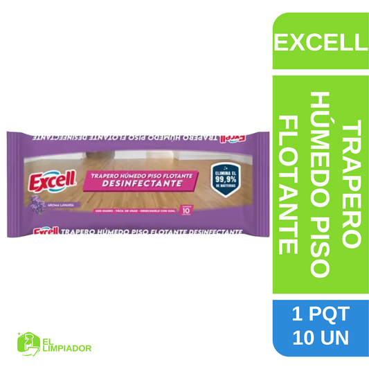 Trapero Húmedo Piso Flotante Lavanda 10 Unidades - Excell