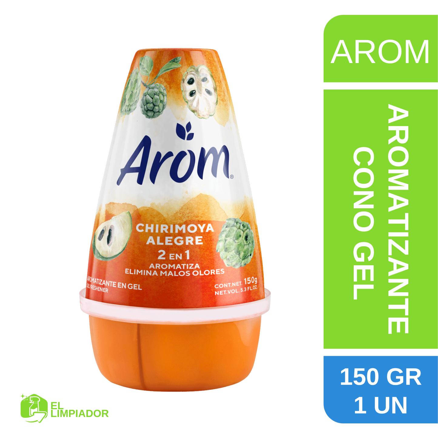 Aromatizante Cono Gel Chirimoya Alegre 150 Gr - Arom