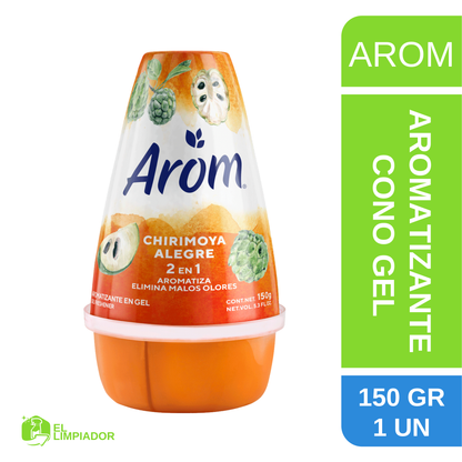 Aromatizante Cono Gel Chirimoya Alegre 150 Gr - Arom