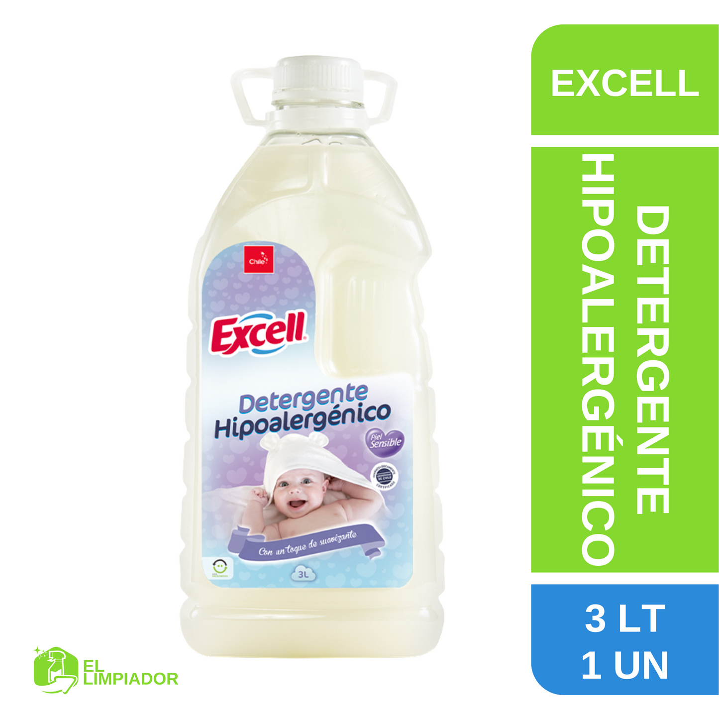 Detergente Hipoalergénico 3 Litros - Excell