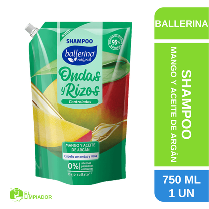 Shampoo Ondas y Rizos Controlados Doypack 750 ML - Ballerina