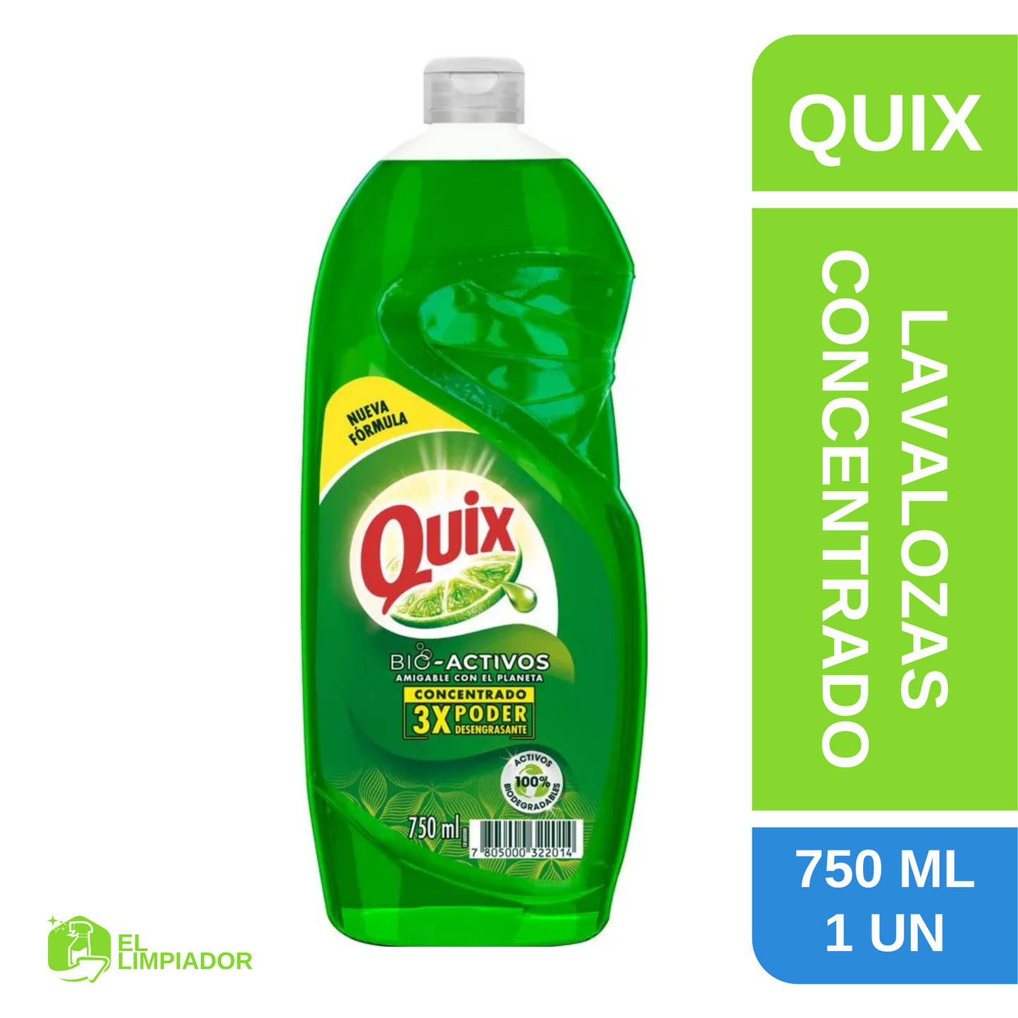 Lavalozas Concentrado Bio Activos Limón 750 ML - Quix