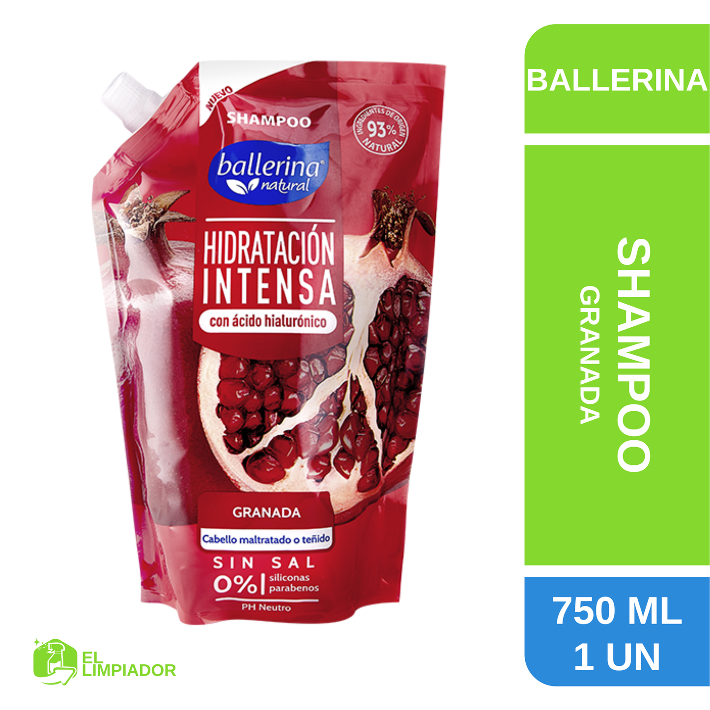 Shampoo Hidratación Intensa Doypack 750 ML - Ballerina
