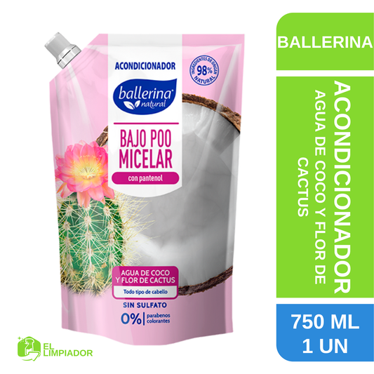 Acondicionador Bajo Poo Micelar Doypack 750 ML - Ballerina